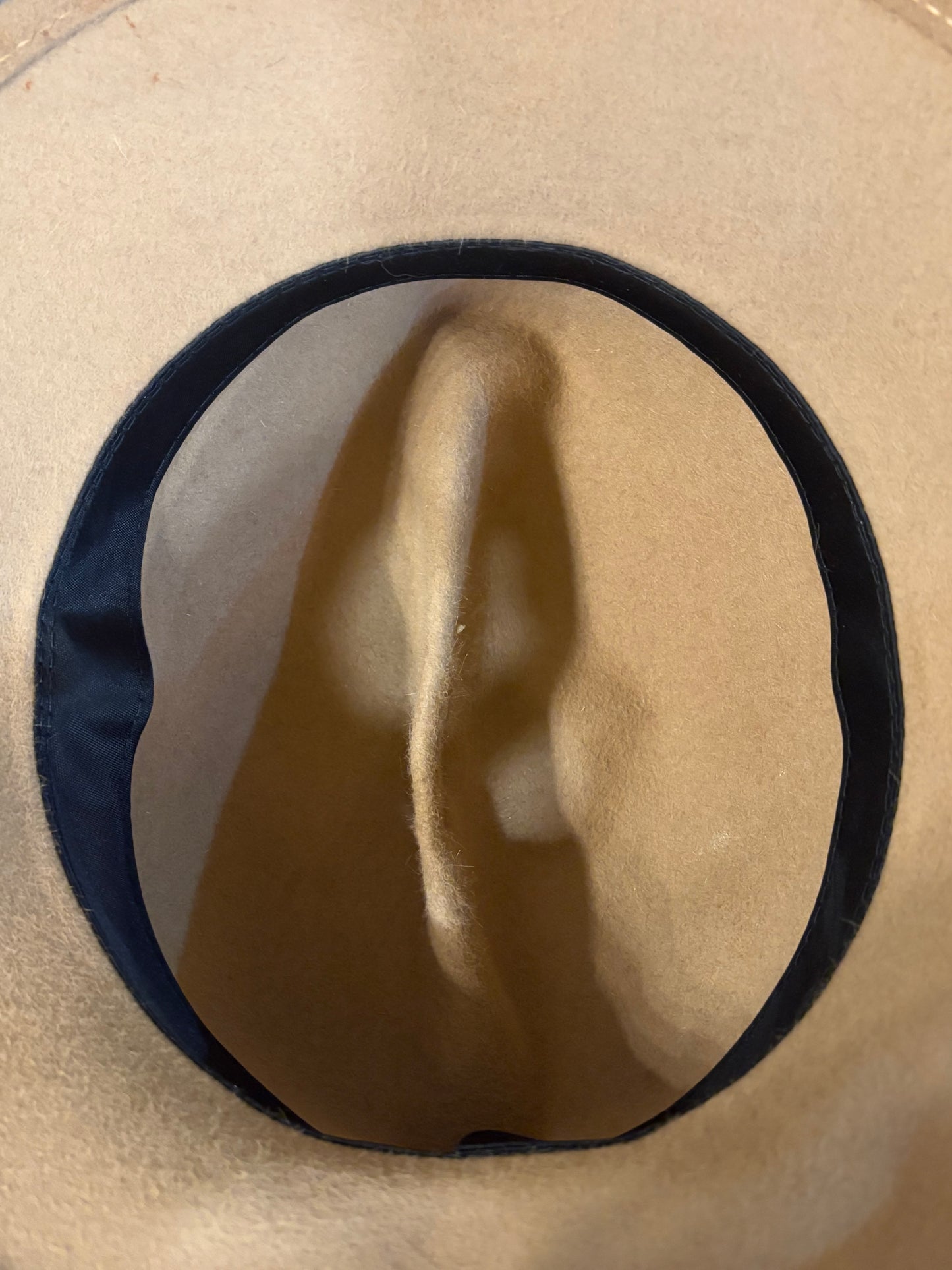 Vintage Caramel Felt Hat With Pheasant Feathers