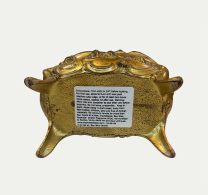 Grandeur X KADE Refillable Tuberose Scented Candle In Vintage Gilt Vessel