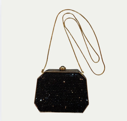 Judith Leiber Black Crystal Micro Minaudière