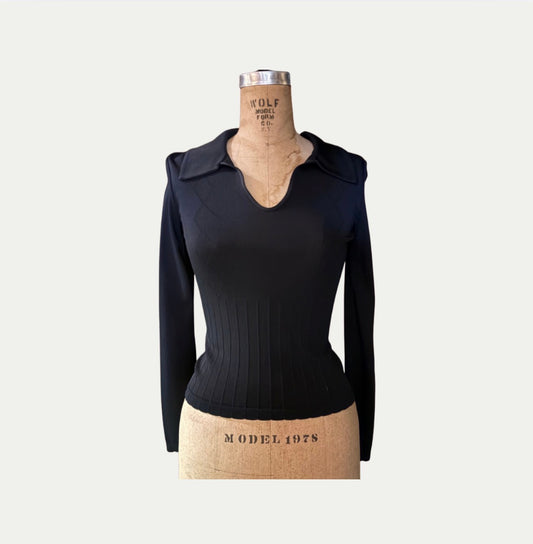 Vintage Black Wolford Top (Size XS)