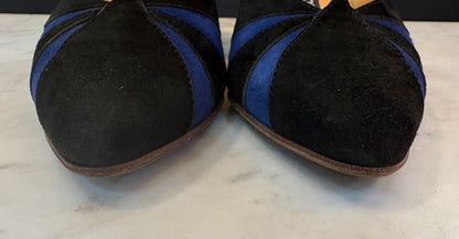 Maud Frizon Geometric Suede Pumps (Size 8)