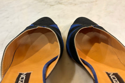 Maud Frizon Geometric Suede Pumps (Size 8)