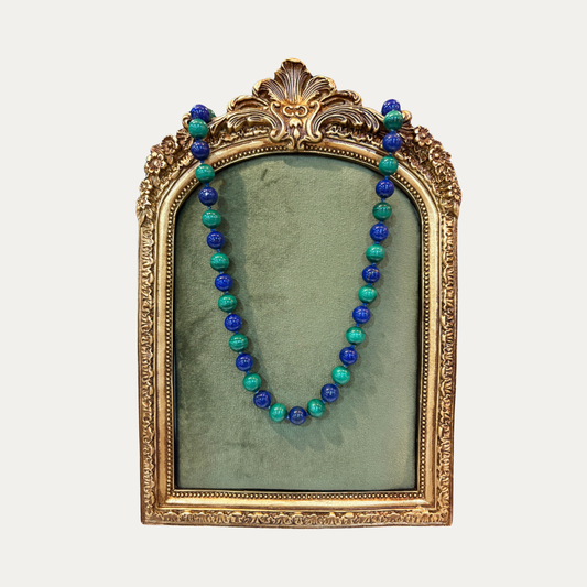 Vintage Malachite And Lapis Necklace