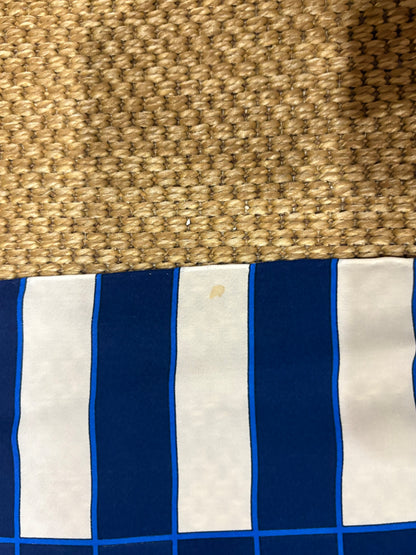 Vintage 1980s Yves Saint Laurent Navy Gingham 90cm Scarf
