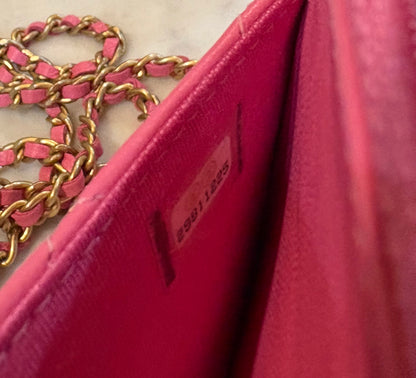 Chanel Hot Pink Wallet On Chain