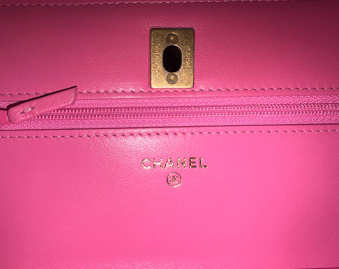Chanel Hot Pink Wallet On Chain