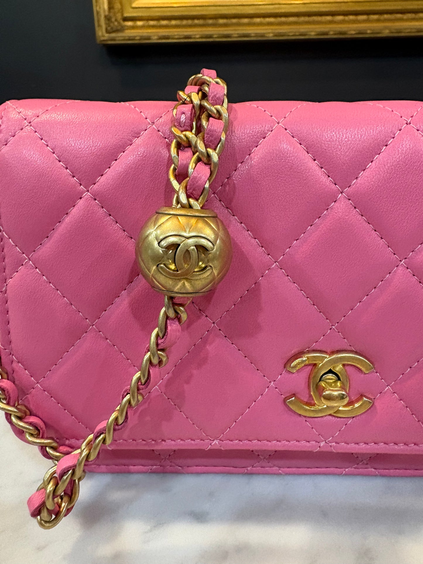 Chanel Hot Pink Wallet On Chain