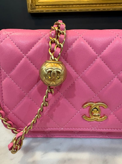 Chanel Hot Pink Wallet On Chain