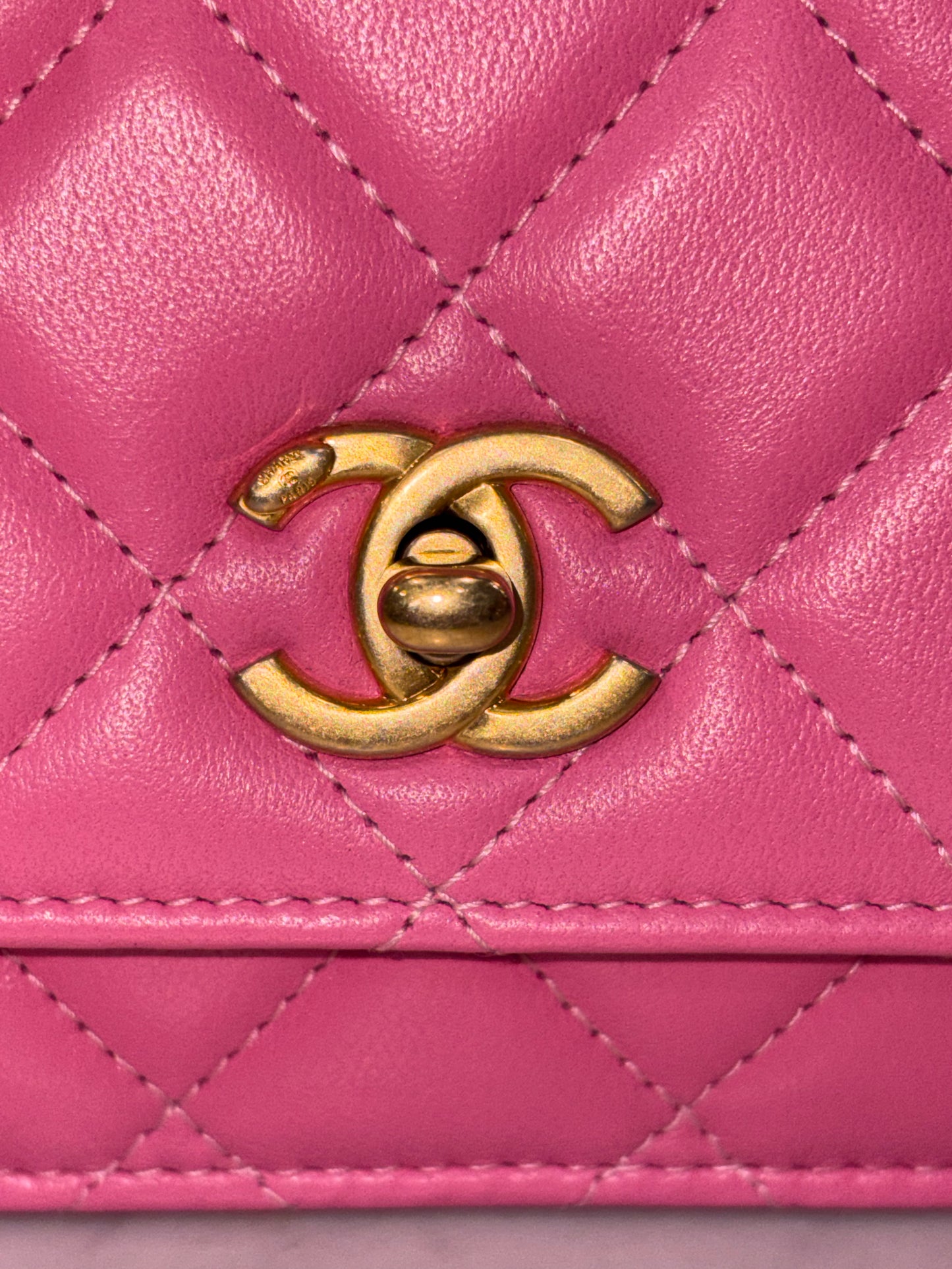 Chanel Hot Pink Wallet On Chain