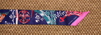 Hermes "Etriers Remix" Discontinued Twilly Scarf