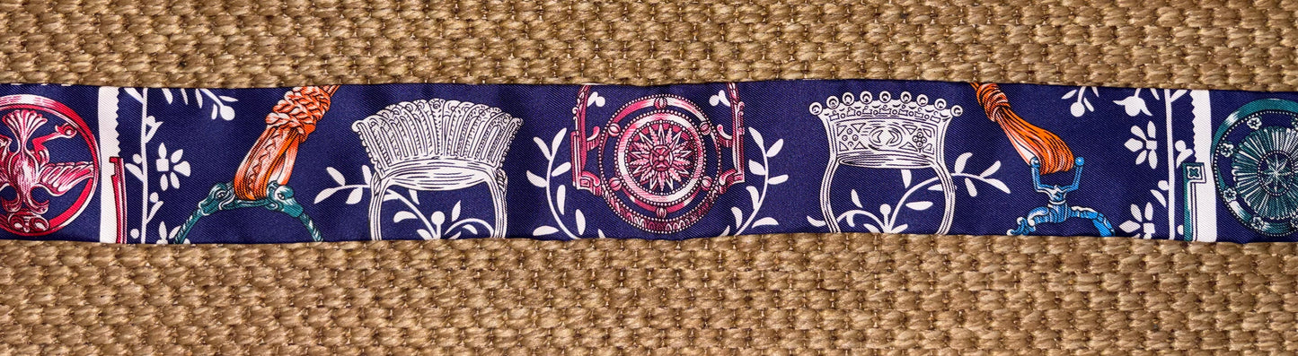 Hermes "Etriers Remix" Discontinued Twilly Scarf