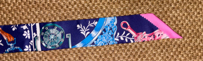 Hermes "Etriers Remix" Discontinued Twilly Scarf