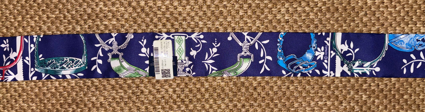 Hermes "Etriers Remix" Discontinued Twilly Scarf