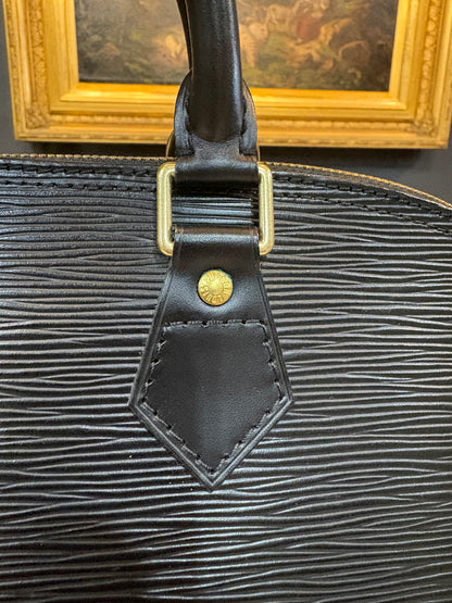 Louis Vuitton Large Black Epi Leather Alma BB
