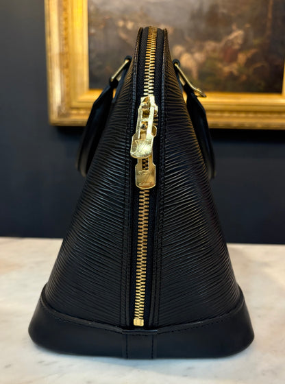 Louis Vuitton Large Black Epi Leather Alma BB