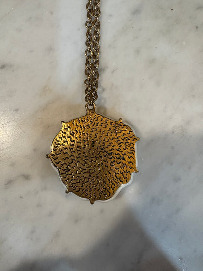 Oscar De La Renta Rhinestone Camellia Statement Necklace