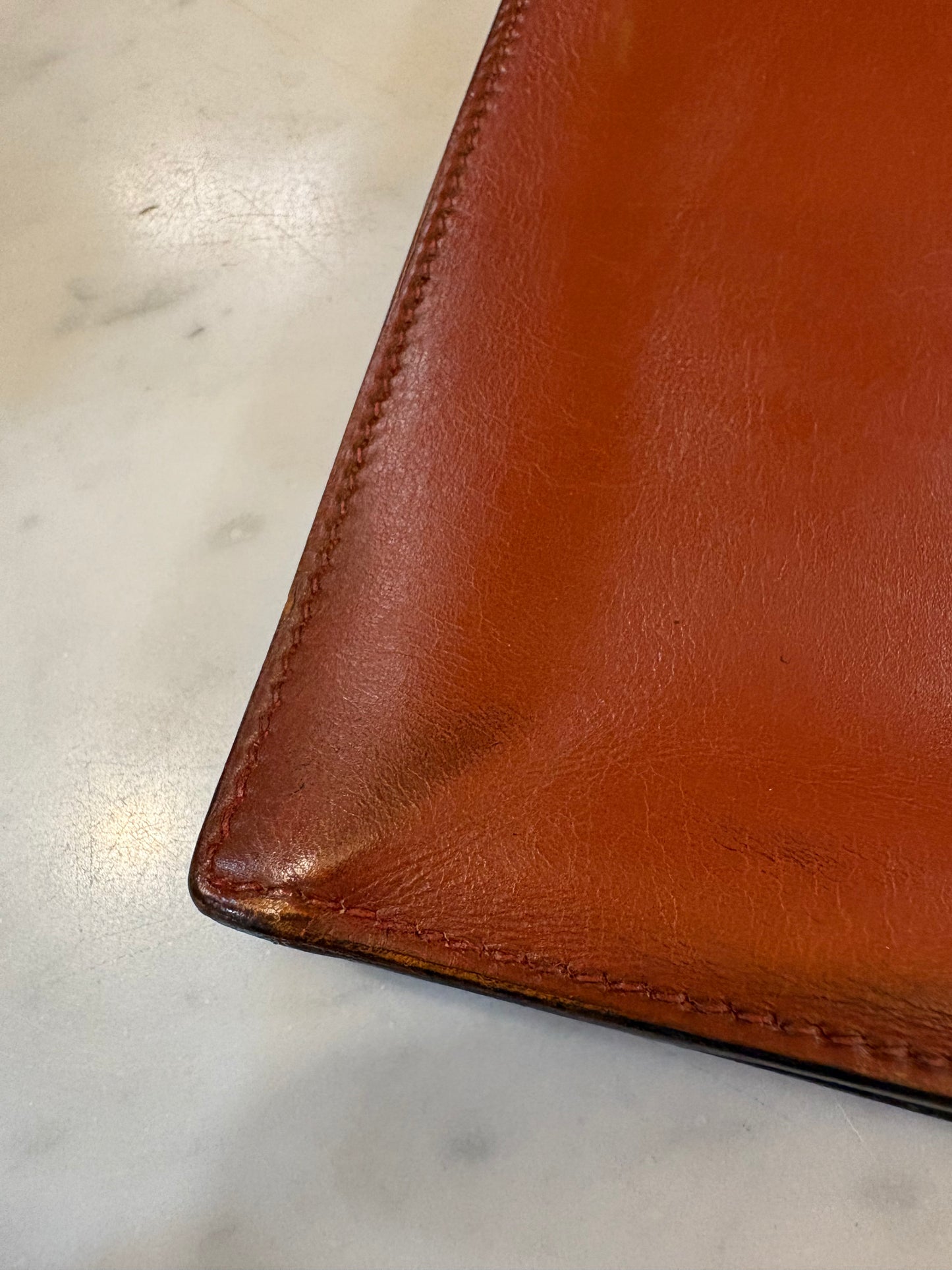 Vintage 1980s Hermes Box Leather Wristlet