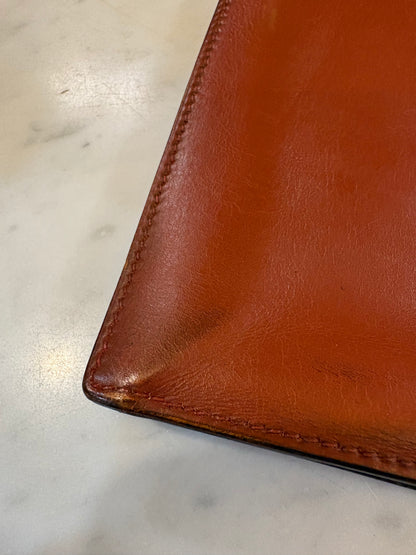 Vintage 1980s Hermes Box Leather Wristlet