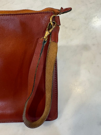 Vintage 1980s Hermes Box Leather Wristlet
