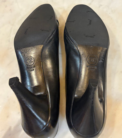 Vintage Chanel Patent Toe Pumps (Size 7)