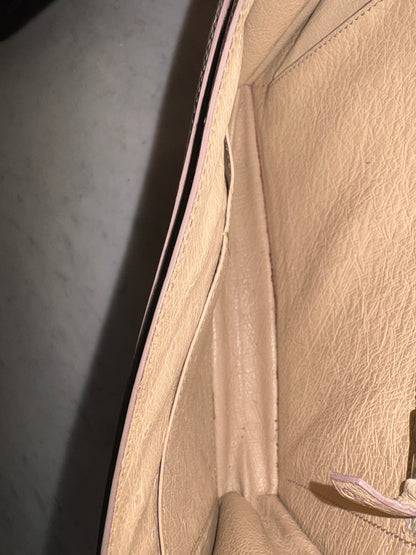 Hermes "2way" Ostrich Leather And Linen Clutch/Shoulder Bag