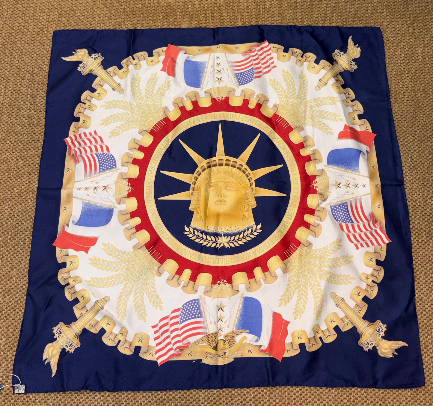 Rare Hermes "Liberty" 90cm Silk Scarf