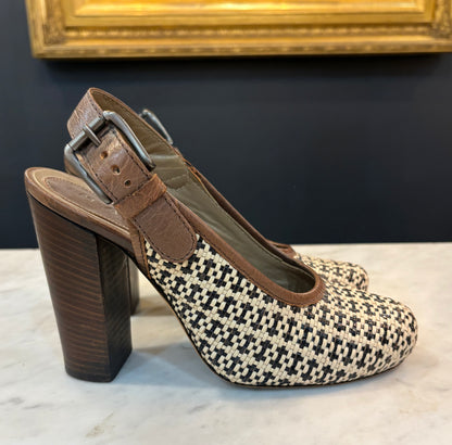 Marni Woven Leather Heels (Size 6)