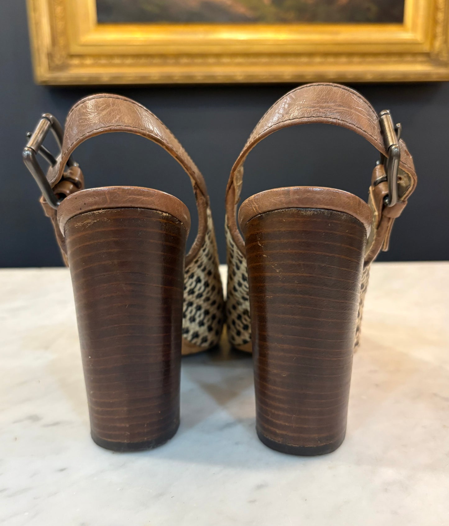 Marni Woven Leather Heels (Size 6)