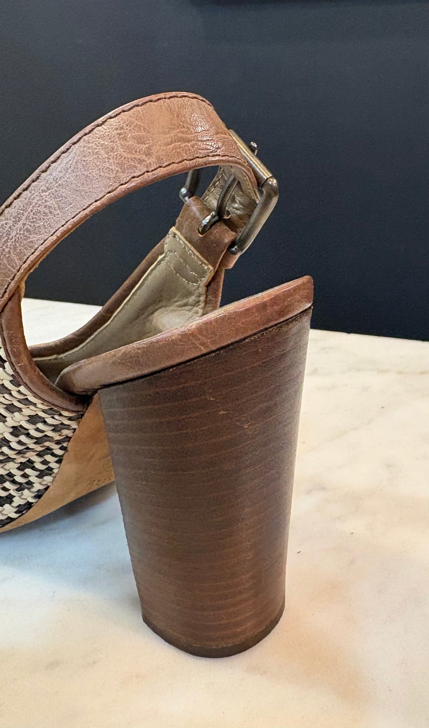 Marni Woven Leather Heels (Size 6)
