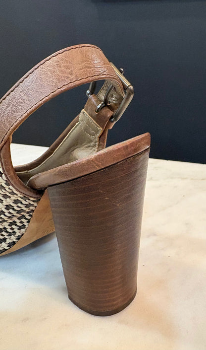 Marni Woven Leather Heels (Size 6)