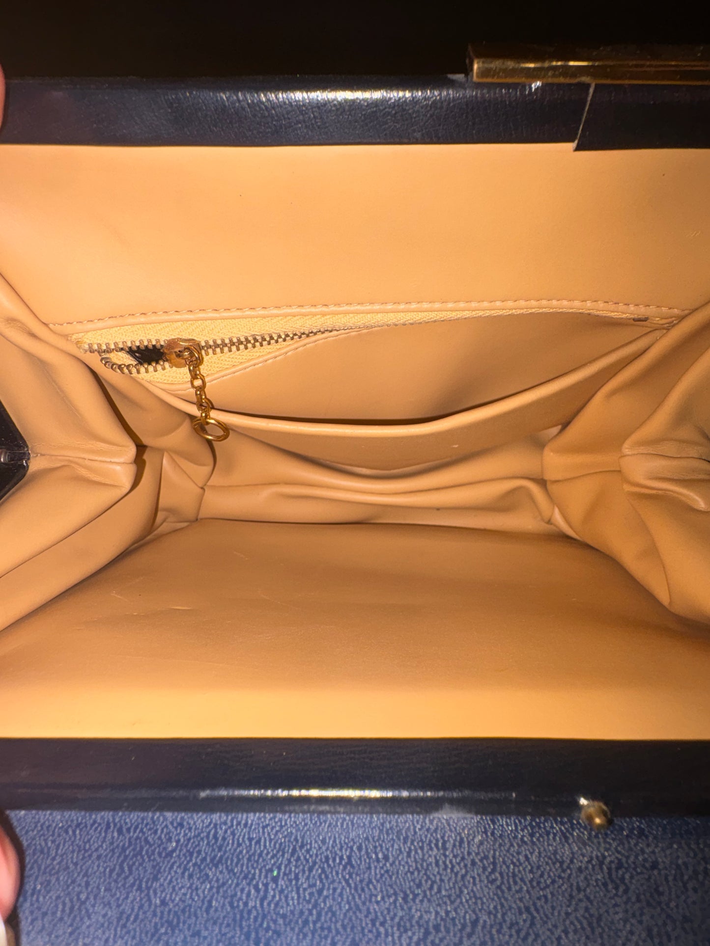Vintage 1950s Black Leather Handbag