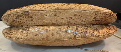 Vintage Judith Leiber Beige Snakeskin    Bag
