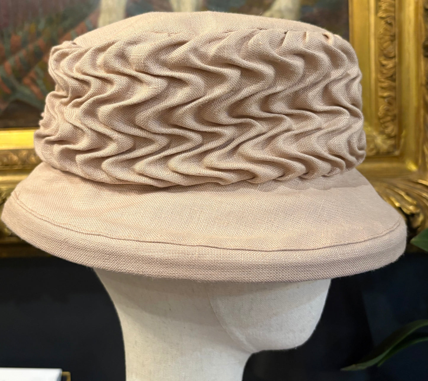 Vintage Pink Fredrick Fox Linen Hat