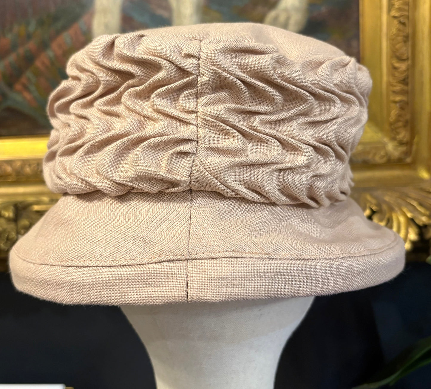 Vintage Pink Fredrick Fox Linen Hat