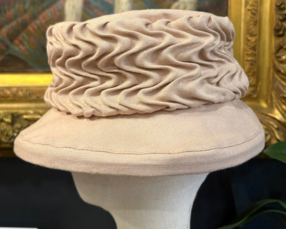 Vintage Pink Fredrick Fox Linen Hat