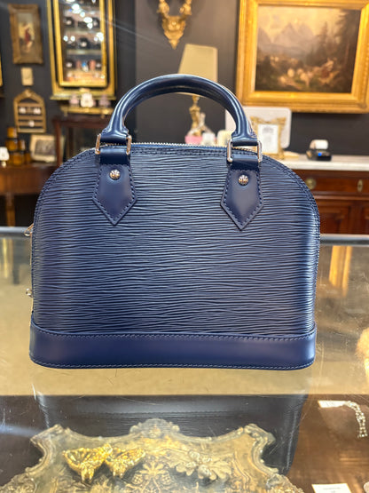 Louis Vuitton Small Alma BB In Navy Epi Leather