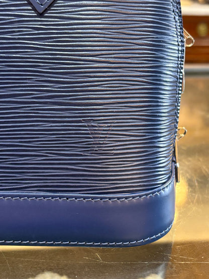 Louis Vuitton Small Alma BB In Navy Epi Leather