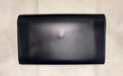 Cartier "C" Panther Long Black Leather Wallet