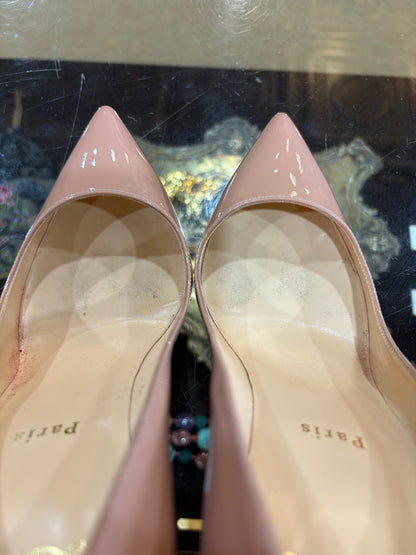 Christian Louboutin Nude So Kate Patent Leather Heels (Size 40)