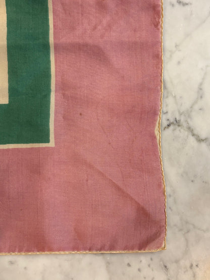 Vintage "Carriages" Mauve 90cm Silk Scarf