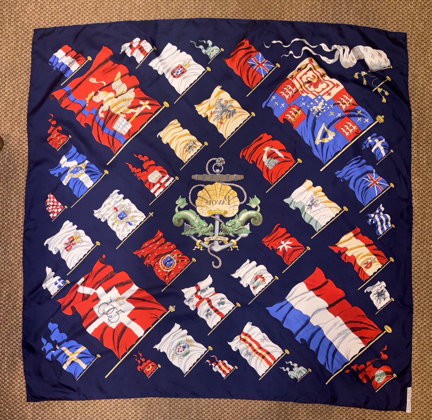 Hermes "Pavois" 90 cm Silk Scarf