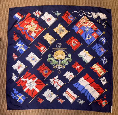 Hermes "Pavois" 90 cm Silk Scarf