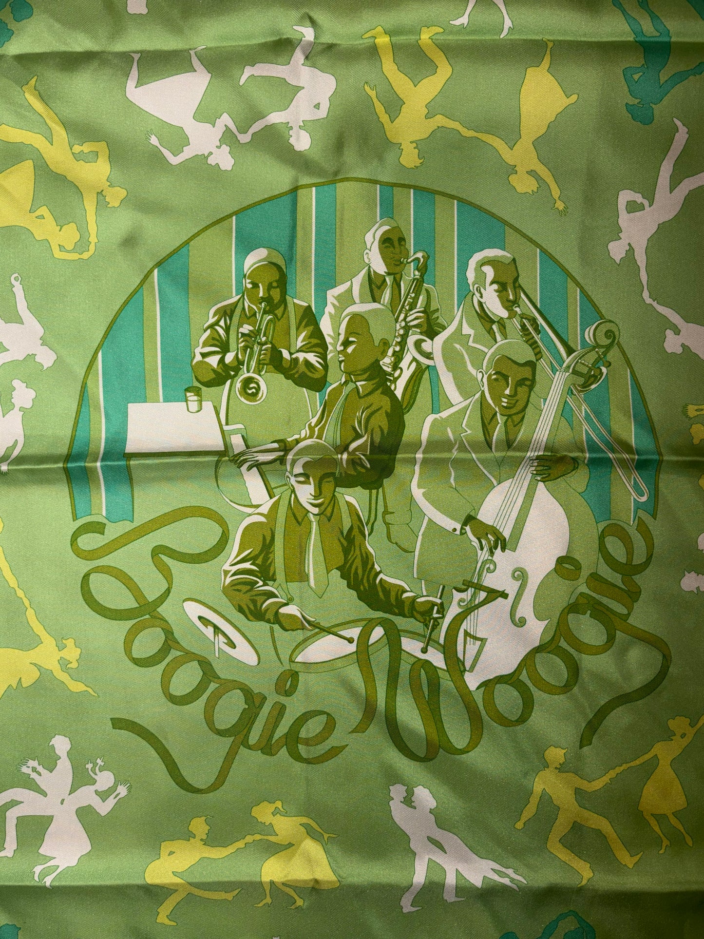 Vintage Hermes "Boogie Woogie The Blues" 90cm Silk Scarf