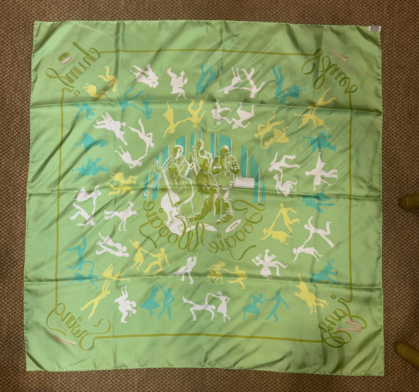 Vintage Hermes "Boogie Woogie The Blues" 90cm Silk Scarf