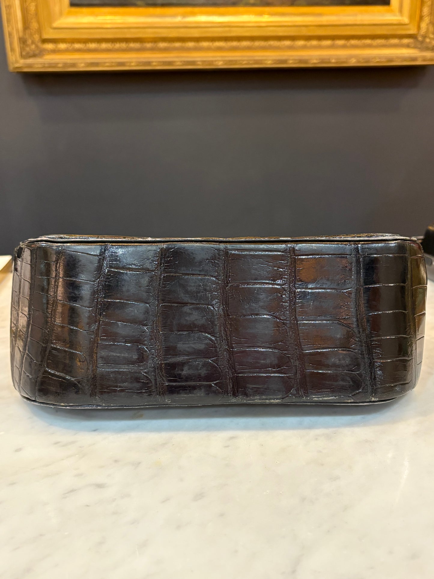 Vintage 1940s Rendl Crocodile Leather Handbag