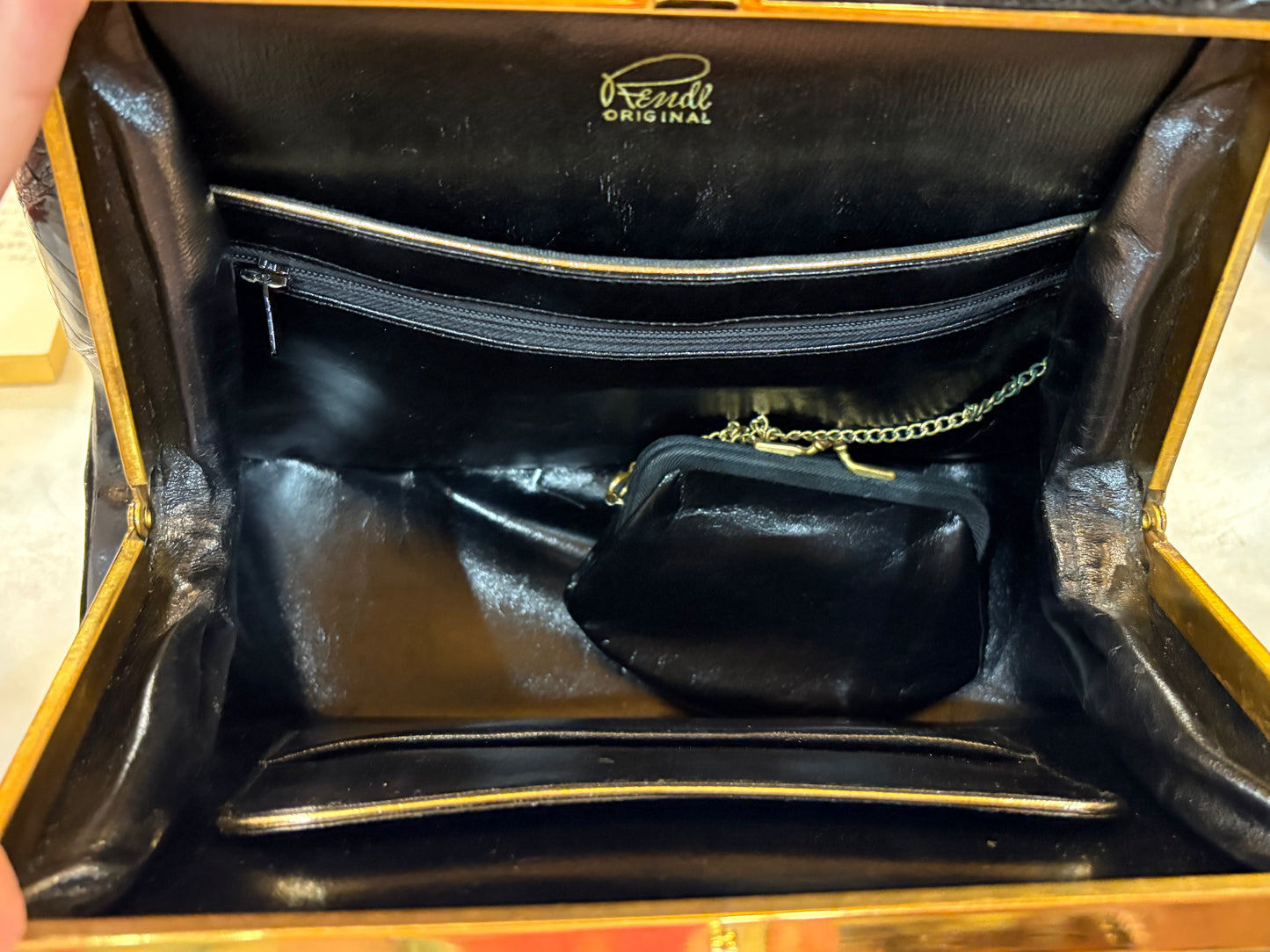 Vintage 1940s Rendl Crocodile Leather Handbag