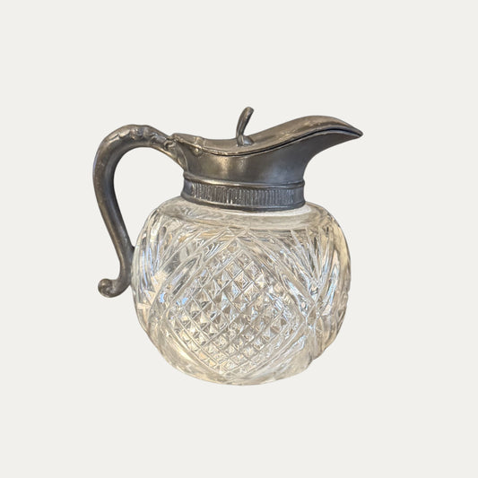 Pewter Crystal Pitcher Creamer