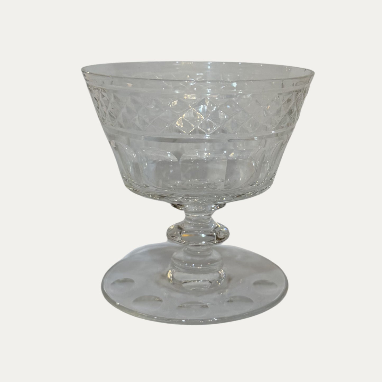 Vintage Crystal Dessert Coupes