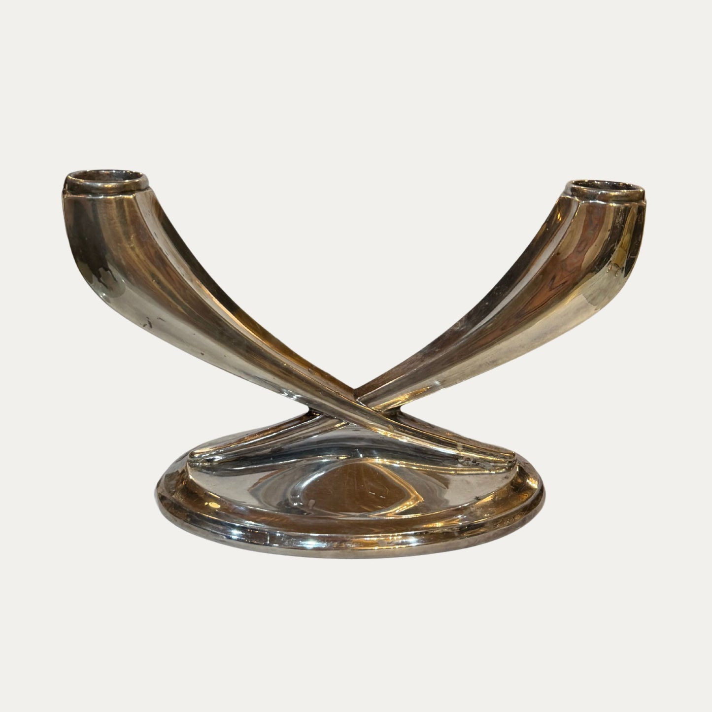 Antique Solid Silver Candle Holder