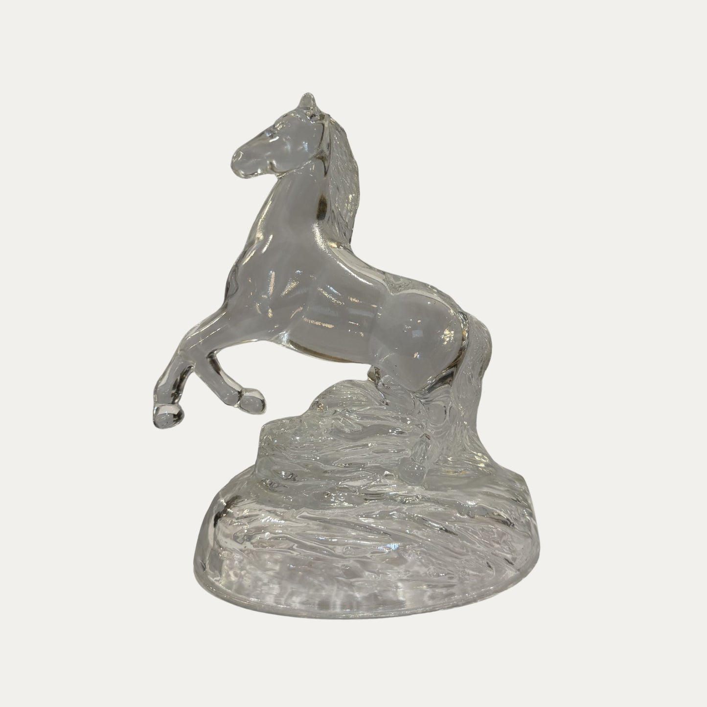 Vintage Glass Horse Statue